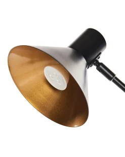 Beliani Lampada da scrivania PINKEEN Metallo Nero Nero Oro
