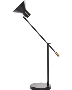 Beliani Lampada da scrivania PINKEEN Metallo Nero Nero Oro