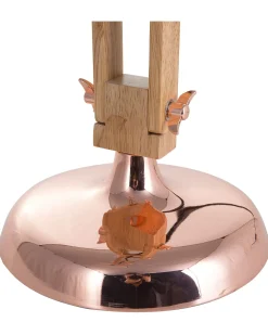 Hot Beliani Lampada da scrivania SALADO Regolabile Legno Rame Rame Marrone