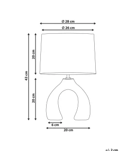 Hot Beliani Lampada da tavolo ABBIE Ceramica Verde chiaro Bianco Verde