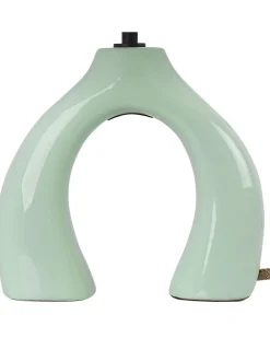 Hot Beliani Lampada da tavolo ABBIE Ceramica Verde chiaro Bianco Verde