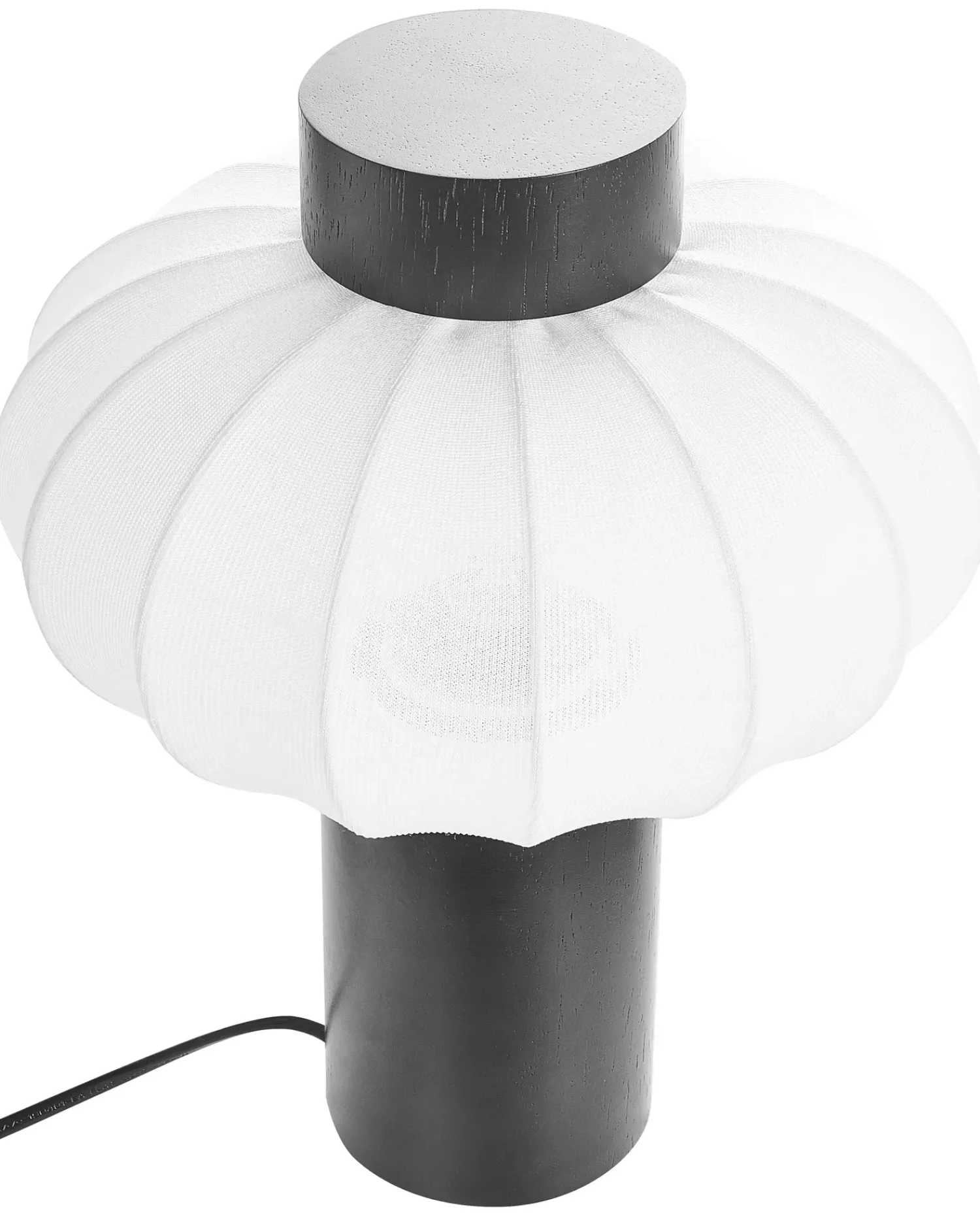 Online Beliani Lampada da tavolo ABENS Legno Nero Bianco Nero