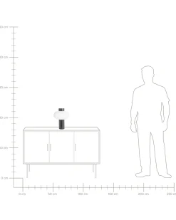 Online Beliani Lampada da tavolo ABENS Legno Nero Bianco Nero