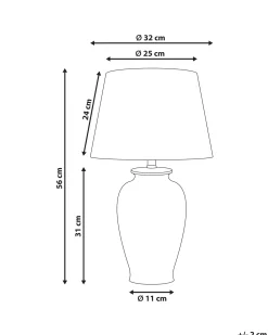 New Beliani Lampada da tavolo ACROSSO Porcellana Bianco Bianco Blu Giallo Rosa Verde