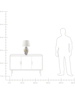 New Beliani Lampada da tavolo ACROSSO Porcellana Bianco Bianco Blu Giallo Rosa Verde