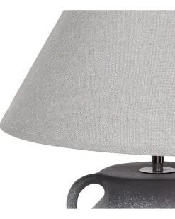 Sale Beliani Lampada da tavolo AGEFET Ceramica Grigio Beige Grigio