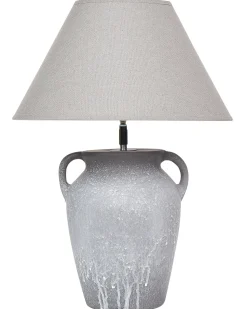 Sale Beliani Lampada da tavolo AGEFET Ceramica Grigio Beige Grigio