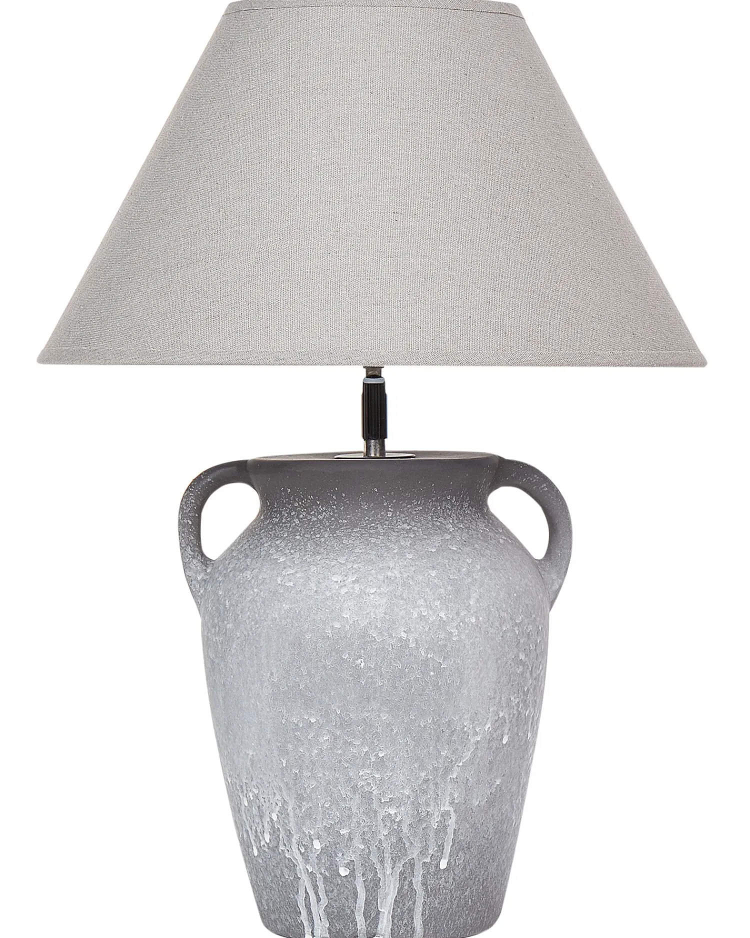 Sale Beliani Lampada da tavolo AGEFET Ceramica Grigio Beige Grigio