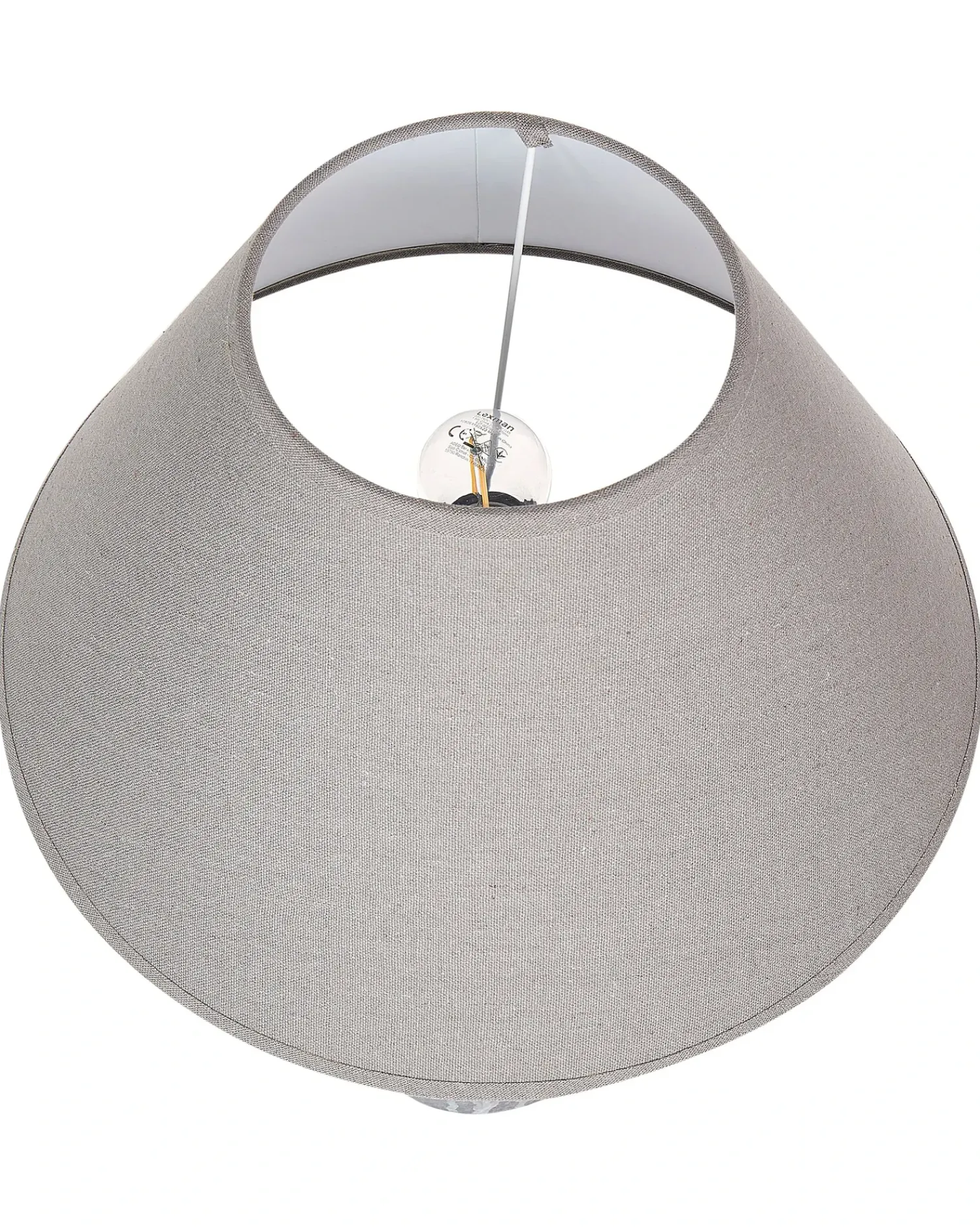 Sale Beliani Lampada da tavolo AGEFET Ceramica Grigio Beige Grigio