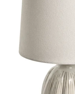 Beliani Lampada da tavolo AGUAN Ceramica chiaro Beige