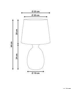 Beliani Lampada da tavolo AGUAN Ceramica chiaro Beige