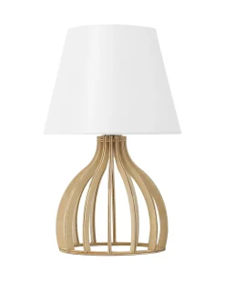 Hot Beliani Lampada da tavolo AGUEDA Marrone/Bianco Bianco Marrone