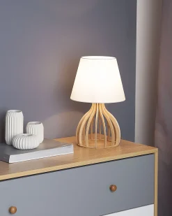 Hot Beliani Lampada da tavolo AGUEDA Marrone/Bianco Bianco Marrone