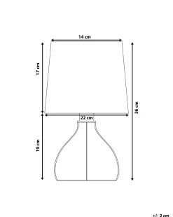 Hot Beliani Lampada da tavolo AGUEDA Marrone/Bianco Bianco Marrone