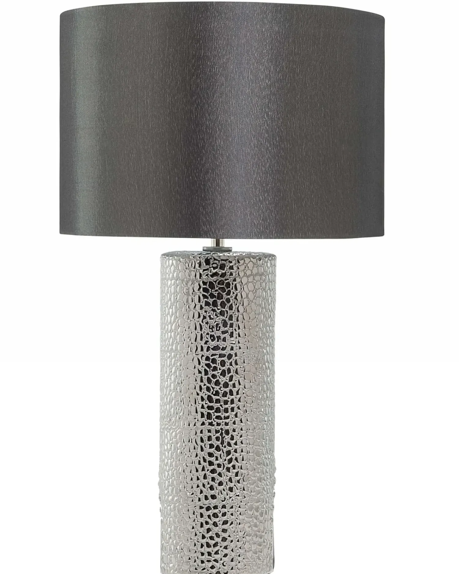 Outlet Beliani Lampada da tavolo AIKEN Porcellana Nero Argento Nero