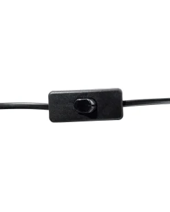 Outlet Beliani Lampada da tavolo AIKEN Porcellana Nero Argento Nero
