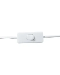 Outlet Beliani Lampada da tavolo AIKEN Porcellana Bianco Argento Bianco