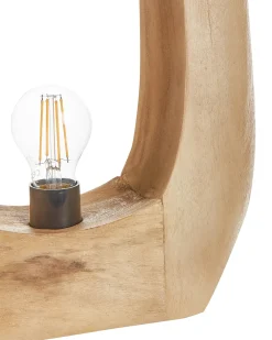 Online Beliani Lampada da tavolo AJAY Legno di mango chiaro Marrone