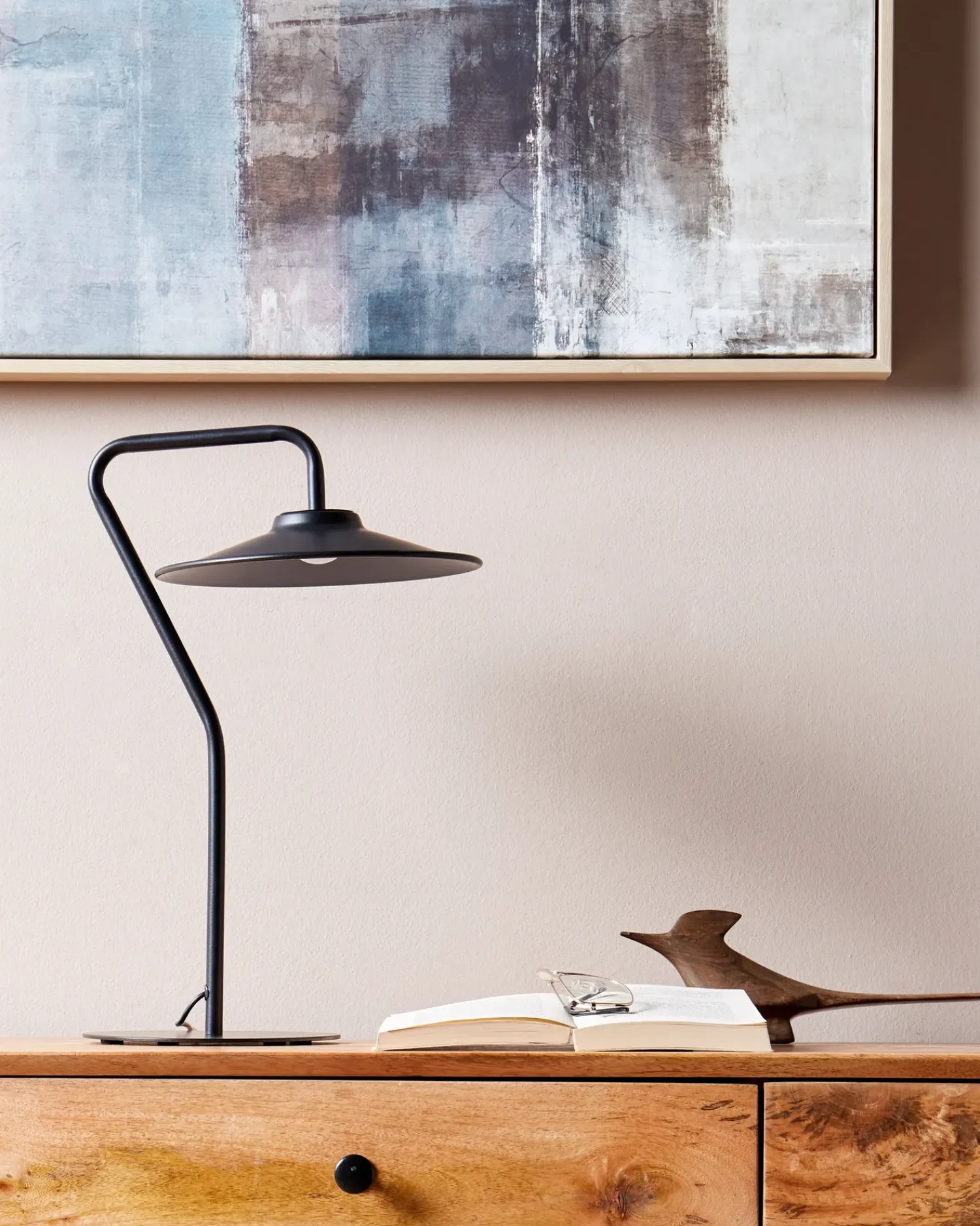 Online Beliani Lampada da tavolo a LED GALETTI Metallo Nero