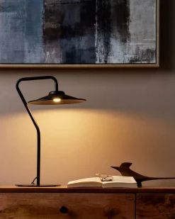 Online Beliani Lampada da tavolo a LED GALETTI Metallo Nero