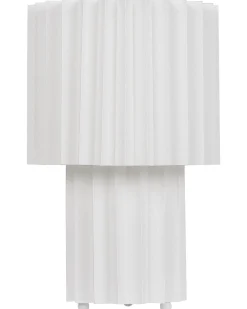 New Beliani Lampada da tavolo ALFEIOS Lino Bianco