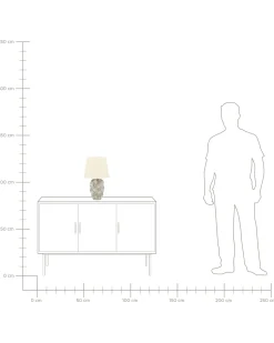 Online Beliani Lampada da tavolo ALLIKA Ceramica Oro Beige Oro