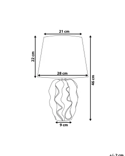 Online Beliani Lampada da tavolo ALLIKA Ceramica Oro Beige Oro