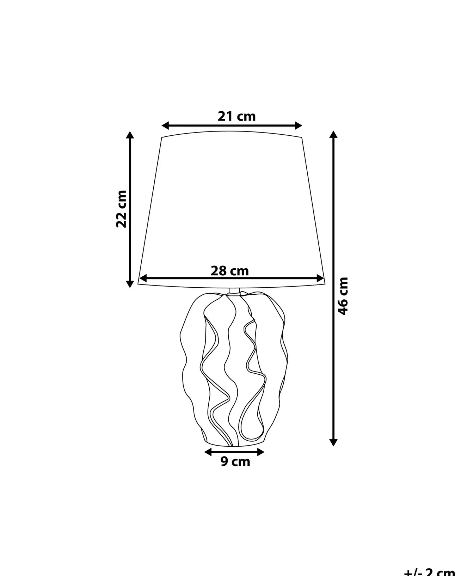 Online Beliani Lampada da tavolo ALLIKA Ceramica Oro Beige Oro