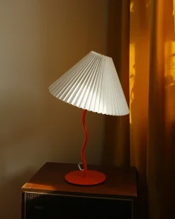 Sale Beliani Lampada da tavolo ALWERO Metallo Arancione Bianco Arancione
