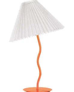 Sale Beliani Lampada da tavolo ALWERO Metallo Arancione Bianco Arancione