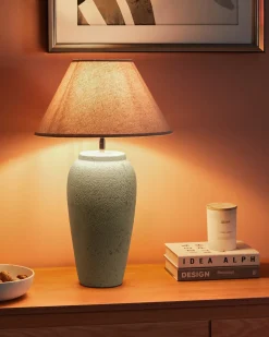 Best Beliani Lampada da tavolo AMBLO Ceramica sporco Bianco