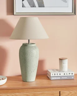 Best Beliani Lampada da tavolo AMBLO Ceramica sporco Bianco