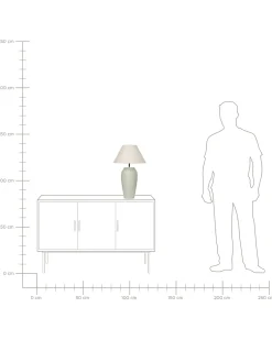 Best Beliani Lampada da tavolo AMBLO Ceramica sporco Bianco
