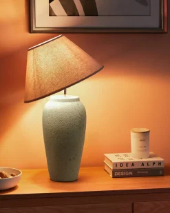 Best Beliani Lampada da tavolo AMBLO Ceramica sporco Bianco