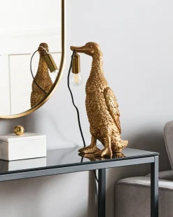 Best Beliani Lampada da tavolo Anatra ANATIS Oro Ottone Oro