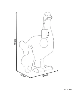 Beliani Lampada da tavolo Anatra DAFFY Oro Ottone Oro
