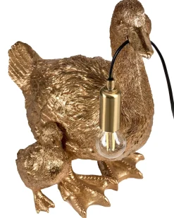 Beliani Lampada da tavolo Anatra DAFFY Oro Ottone Oro
