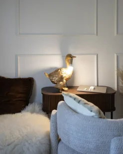 Beliani Lampada da tavolo Anatra DAFFY Oro Ottone Oro