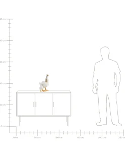 New Beliani Lampada da tavolo Anatra DAFFY Bianco Bianco Oro Ottone