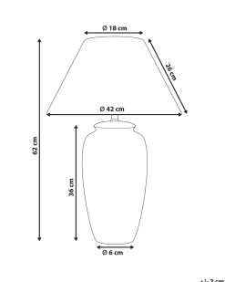 Sale Beliani Lampada da tavolo ANGELES Porcellana Blu Bianco Blu