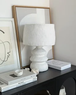 Sale Beliani Lampada da tavolo ARAPEY Cartapesta Bianco
