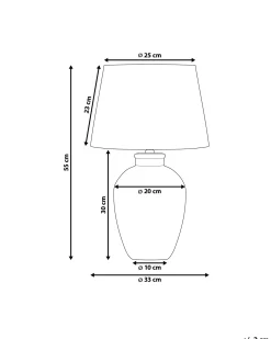 Online Beliani Lampada da tavolo ARCOS Ceramica Grigio Bianco Grigio