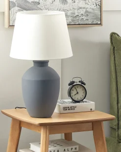 Online Beliani Lampada da tavolo ARCOS Ceramica Grigio Bianco Grigio