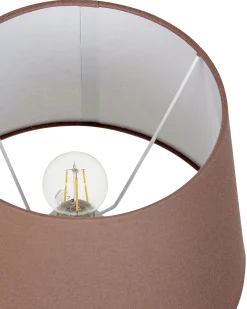 Discount Beliani Lampada da tavolo ARCOS Ceramica Bianco Bianco Marrone