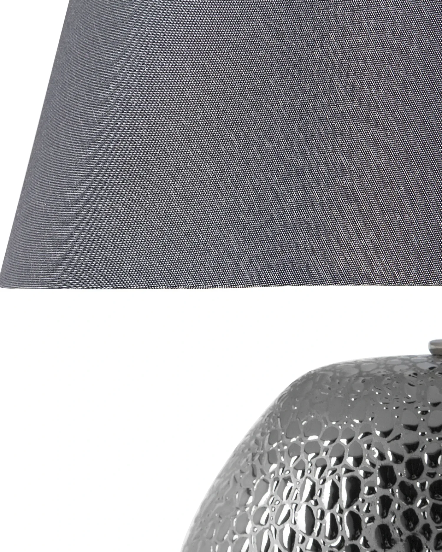 Best Beliani Lampada da tavolo ARGUN Ceramica Grigio Argento Grigio Nero