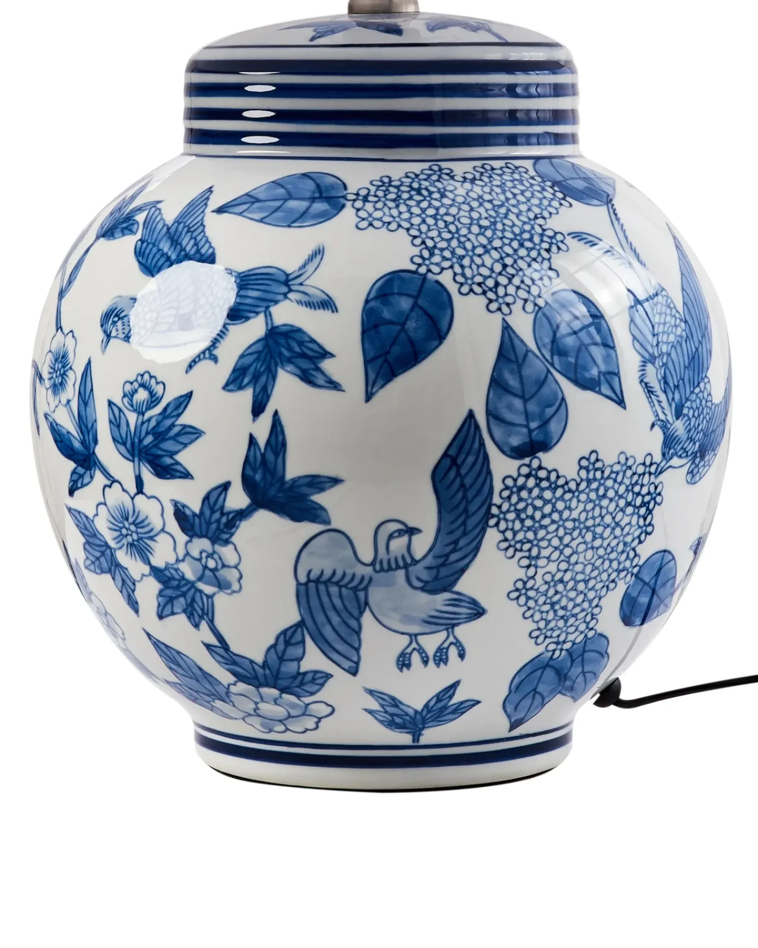 New Beliani Lampada da tavolo ARUNCA Porcellana Bianco/Blu Bianco Blu
