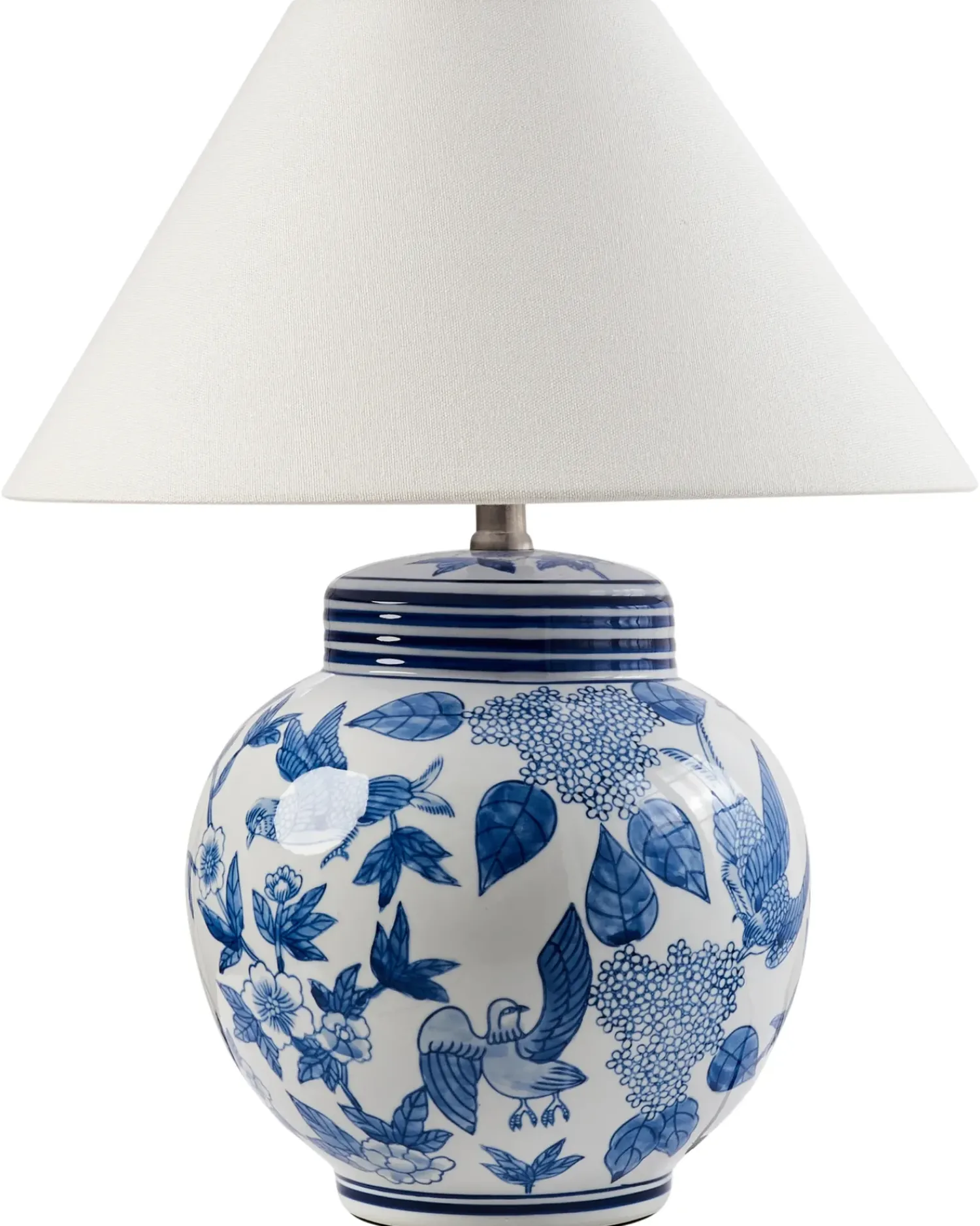 New Beliani Lampada da tavolo ARUNCA Porcellana Bianco/Blu Bianco Blu