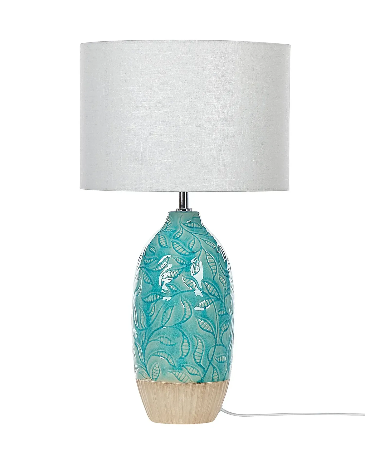 Online Beliani Lampada da tavolo ATABA Ceramica Turchese Beige Bianco Blu