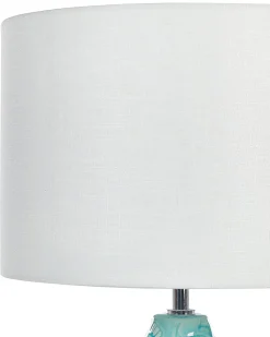 Online Beliani Lampada da tavolo ATABA Ceramica Turchese Beige Bianco Blu