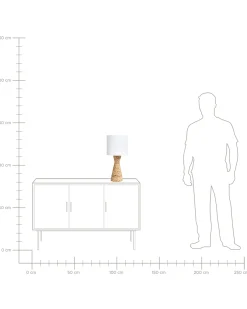 Hot Beliani Lampada da tavolo ATRAI Giacinto d'acqua Naturale Bianco Naturale